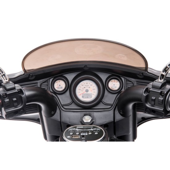 Elektriskais klusais trīsriteņu motocikls Goldwing NEL-R1800GS, melns