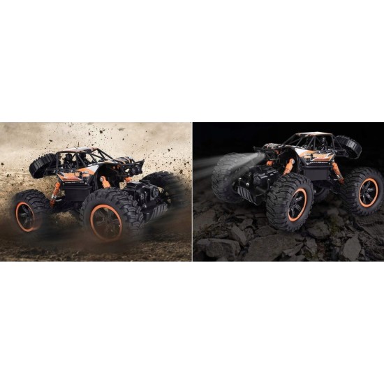 Tālvadības apvidus auto 2838 4x4, melns/oranžs