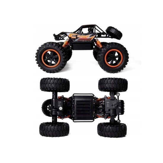 Tālvadības apvidus auto 2838 4x4, melns/oranžs