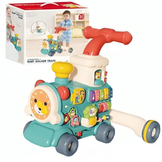 Daudzfunkcionāls bērnu stūmējs Montessori 3in1. Blue