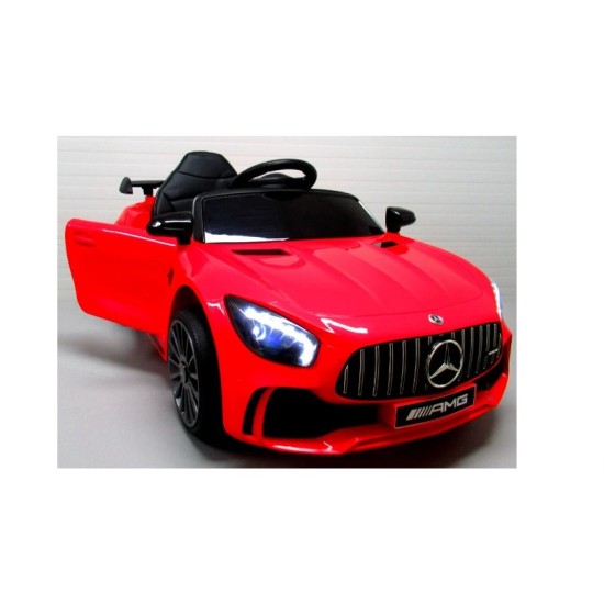 Vienvietīgs elektroauto bērniem Mercedes AMG GT R, sarkans