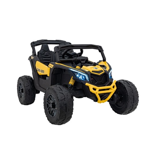 Vienvietīgs bērnu elektromobilis Can-Am Maverick ATV 800w, 4x4. dzeltena