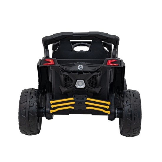 Vienvietīgs bērnu elektromobilis Can-Am Maverick ATV 800w, 4x4. dzeltena