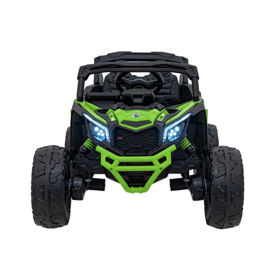 Vienvietīgs bērnu elektromobilis Can-Am Maverick ATV, 800w. 4x4, zaļš