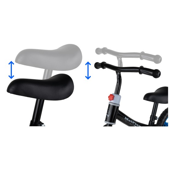 Līdzsvara velosipēds Malplay 12" Eva, zils
