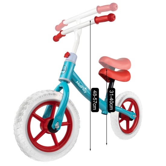 Līdzsvara velosipēds Malplay 12" Eva, Red/Blue