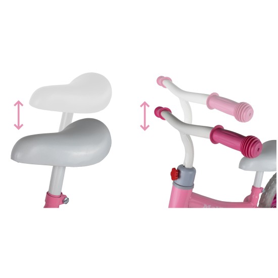 Līdzsvara velosipēds Malplay 12" Eva, Pink