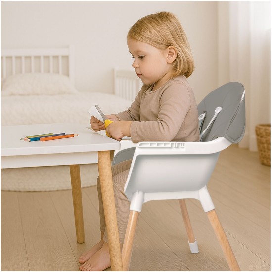 Bērnu barošanas krēsls 3in1 BITEO Grey