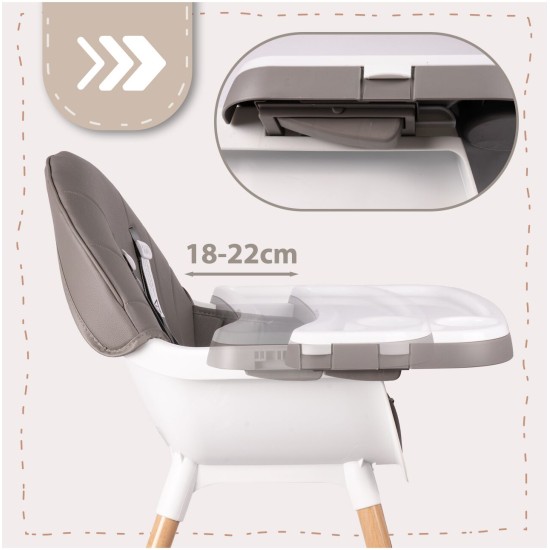 Bērnu barošanas krēsls 3in1 BITEO Grey