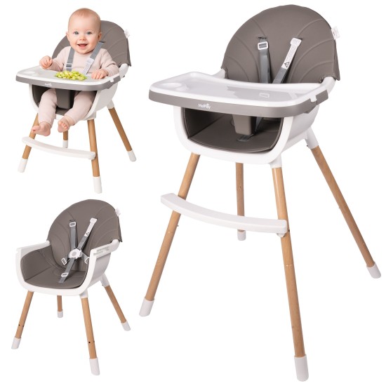 Bērnu barošanas krēsls 3in1 BITEO Grey