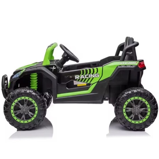 Divvietīgs elektromobilis UTV Buggy Racing 4x4, Zaļš