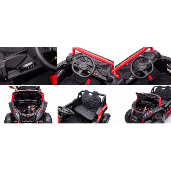 Divvietīgs elektromobilis UTV Buggy Racing 4x4, Zaļš