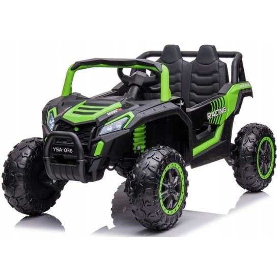 Divvietīgs elektromobilis UTV Buggy Racing 4x4, Zaļš