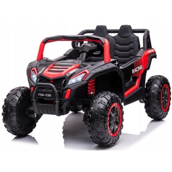 Divvietīgs elektromobilis bērniem Buggy Atv Racing 4x200w 24v, sarkans