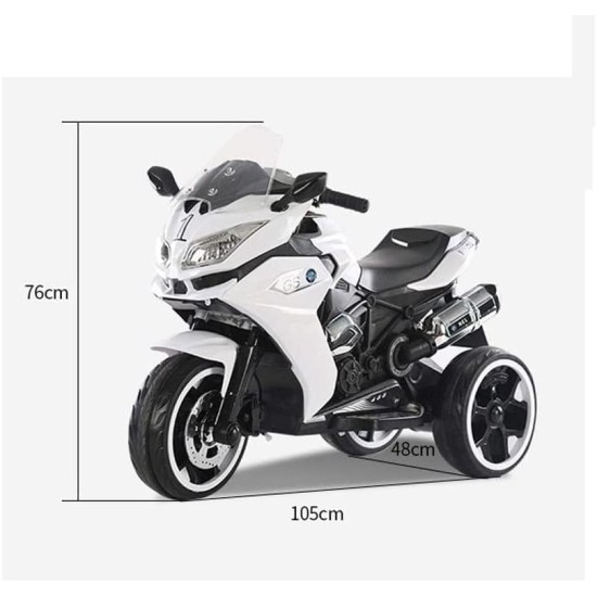 Elektriskais klusais trīsriteņu motocikls "Speed ​​​​1200 GS" White