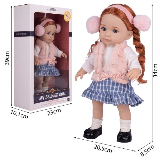 Lelle ar gariem matiem, 34 cm.