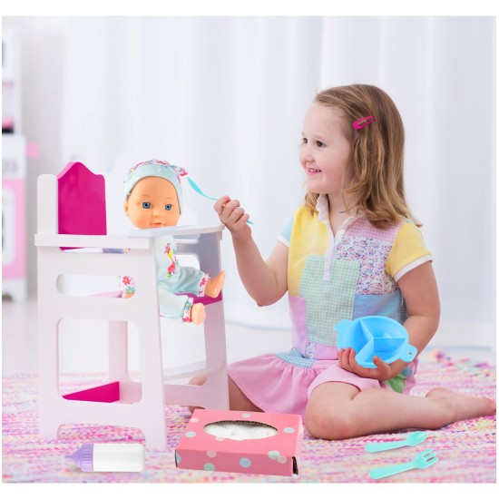 Lelle Deluxe 29 cm. ar drēbēm, galda piederumiem un citiem aksesuāriem