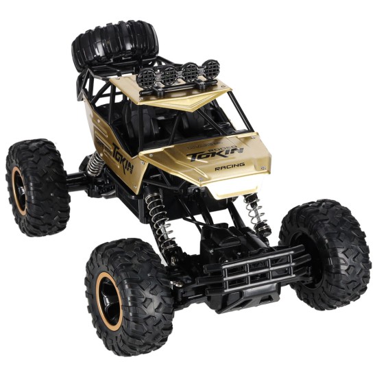 Radiovadāma automašīna Rock Crawler 1:12 4WD METĀLS zelta krāsā