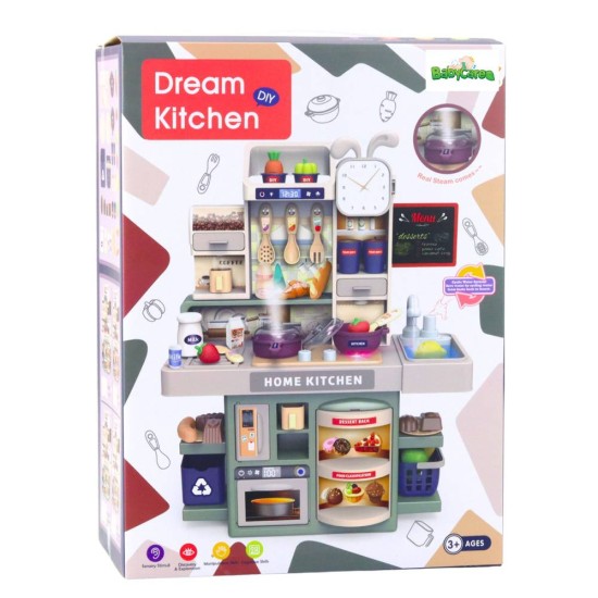Bērnu interaktīvā virtuve ar piederumiem “Dream kitchen” 33 gab.