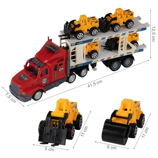 Tālvadības auto pārvadātājs ar 4 automašīnām, RC