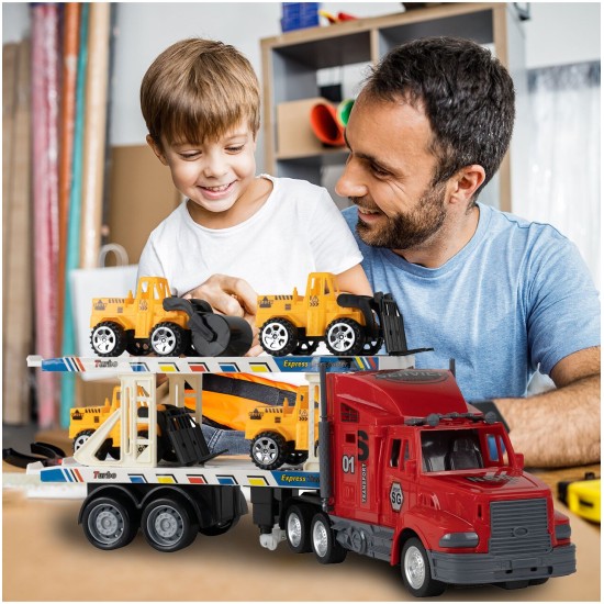 Tālvadības auto pārvadātājs ar 4 automašīnām, RC
