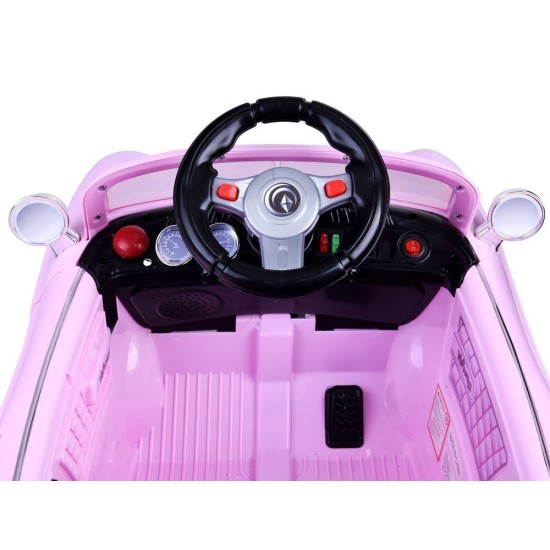 Bērnu elektroauto "Retro", rozā