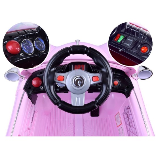 Bērnu elektroauto "Retro", rozā