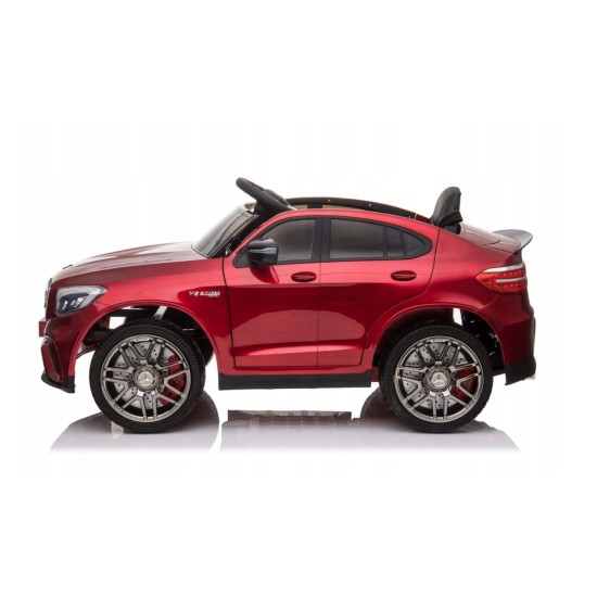 Vienvietīgs bērnu elektromobilis Mercedes Benz GLC 63S Lakots 4x4, Dark Red