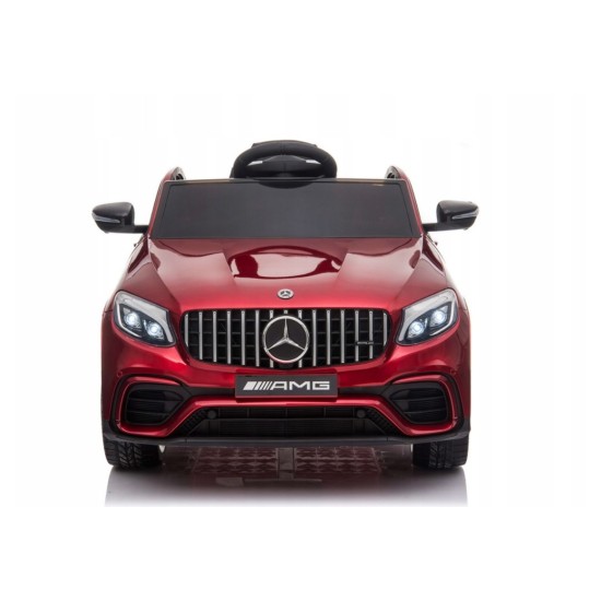 Vienvietīgs bērnu elektromobilis Mercedes Benz GLC 63S Lakots 4x4, Dark Red