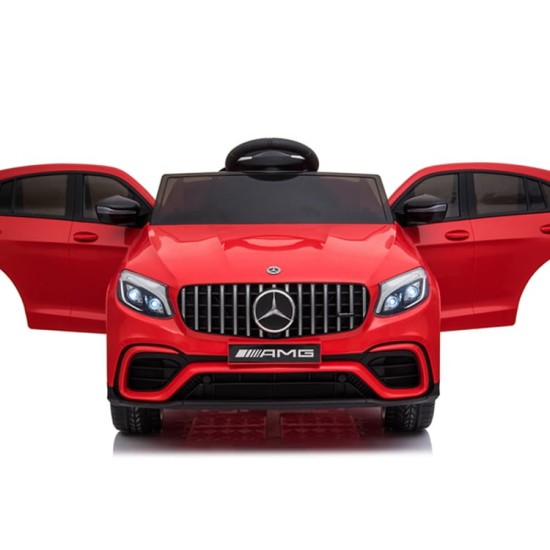 Vienvietīga bērnu elektromobilis Mercedes Benz GLC 63S 4x4, sarkans