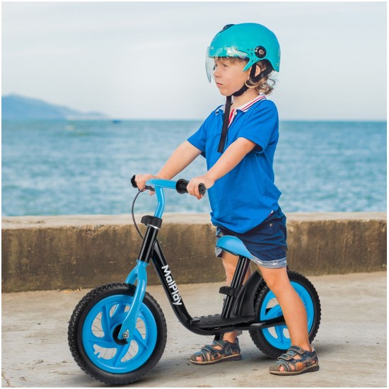 Balansa velosipēds ar EVA platformu 12" melns un zils