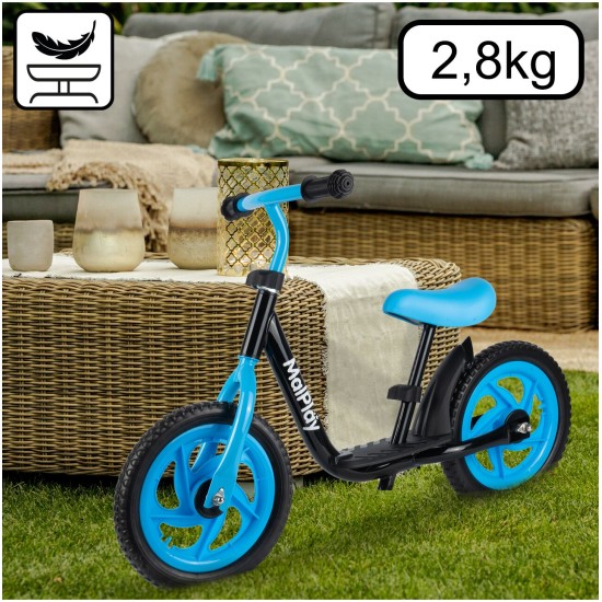 Balansa velosipēds ar EVA platformu 12" melns un zils