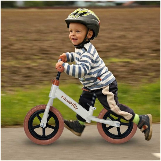 Līdzsvara velosipēds Malplay 12" Eva, balts