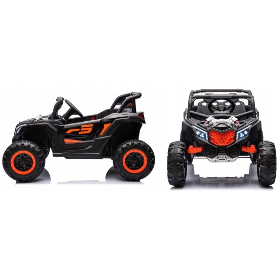 Elektroauto bērniem Buggy UTV NEL-901 Black 4x4, melns