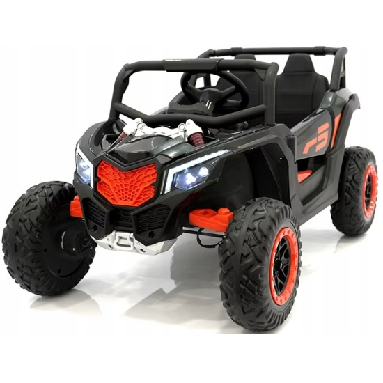 Elektroauto bērniem Buggy UTV NEL-901 Black 4x4, melns