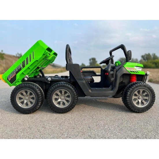 Divvietīga bērnu elektromobilis Farmer Truck, zaļa 4x4 300 W