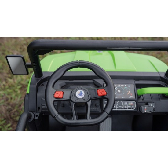 Divvietīga bērnu elektromobilis Farmer Truck, melns 4x4 300 W
