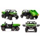 Divvietīga bērnu elektromobilis Farmer Truck, zaļa 4x4 300 W