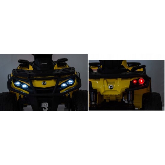 Elektriskais kvadracikls Can Am Outlander 4x4 800W DK-CA005, dzeltens