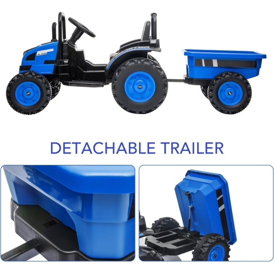 Elektriskais traktors ar piekabi Farmer, Blue