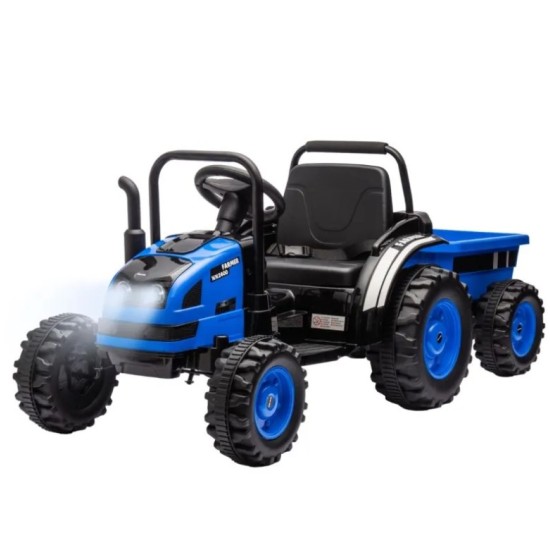 Elektriskais traktors ar piekabi Farmer, Blue
