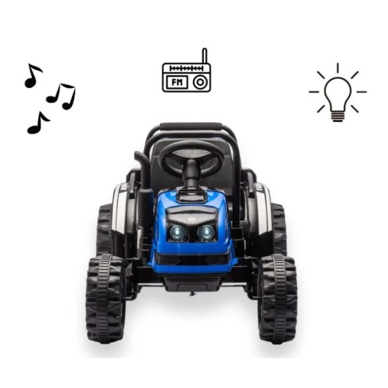 Elektriskais traktors ar piekabi Farmer, Blue