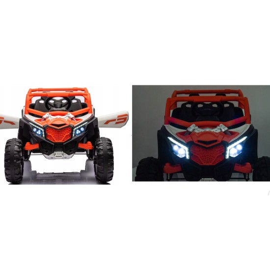 Elektroauto bērniem Buggy UTV NEL-901 Black 4x4, melns