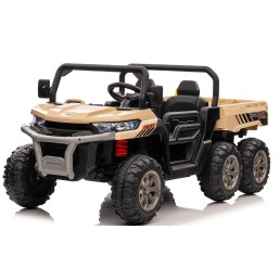 Divvietīga bērnu elektromobilis Farmer Truck, Khaki 4x4 300 W