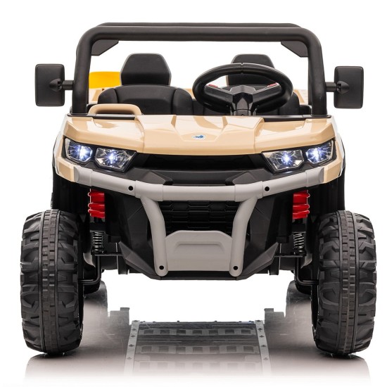 Divvietīga bērnu elektromobilis Farmer Truck, Khaki 4x4 300 W