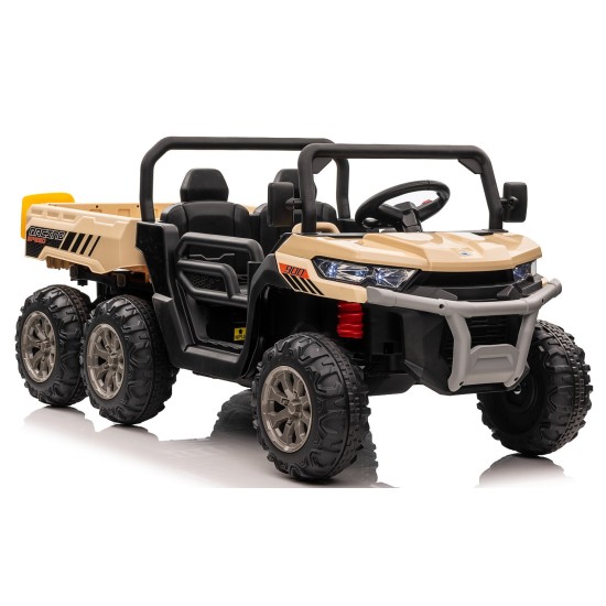 Divvietīga bērnu elektromobilis Farmer Truck, Khaki 4x4 300 W