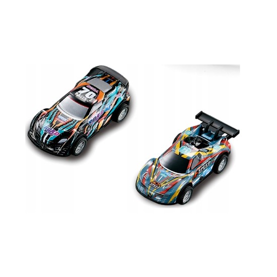 Elektriskā sacīkšu trase 600 cm, 2 automašīnas, izgaismotas cilpas, 1:43