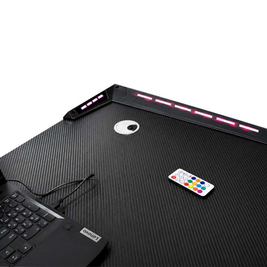 Datorgalds Gaming RGB KX2639 (120x60 cm, Melns)