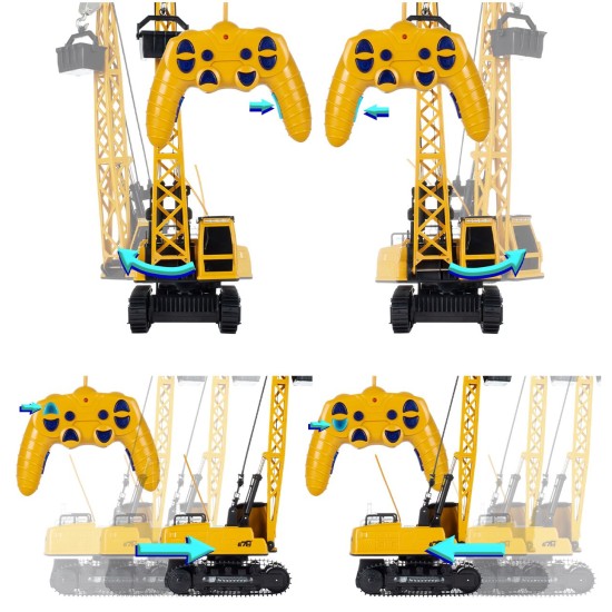 Ar tālvadības pulti vadāms celtniecības celtnis RC, 50 cm