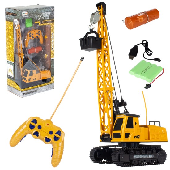 Ar tālvadības pulti vadāms celtniecības celtnis RC, 50 cm